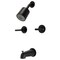 Kingston Brass KBX8140CML Two-Handle Tub and Shower Faucet, Matte Black KBX8140CML - alternate 1